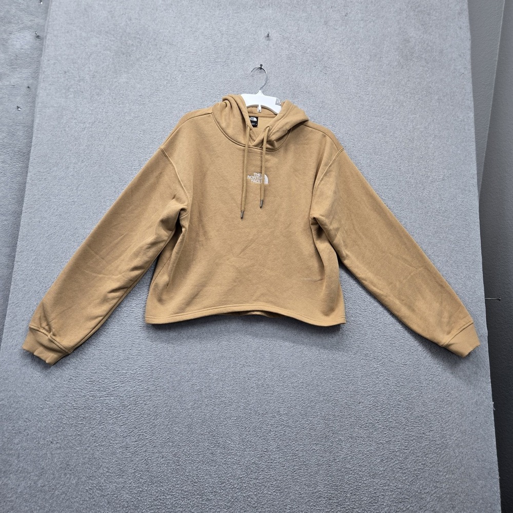 The North Face Women Hoodie L Almond Butter Evolution Hi Low Hoodie Cropped NWT